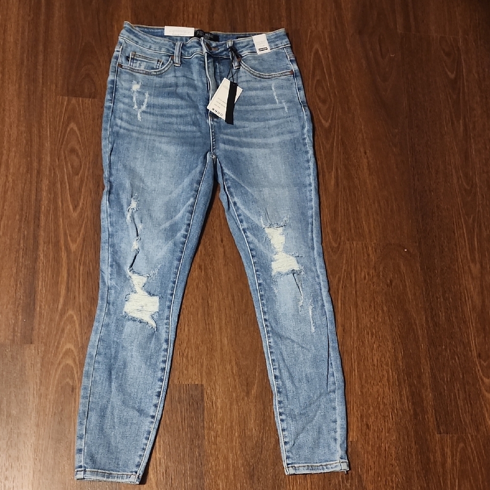 Women's Blue Distressed Jeans